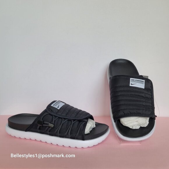NIKE Asuna 2 Sporty Quilted Slide Sandals- Black/White color- Women’s Size: 9 ⭐ - Picture 3 of 16